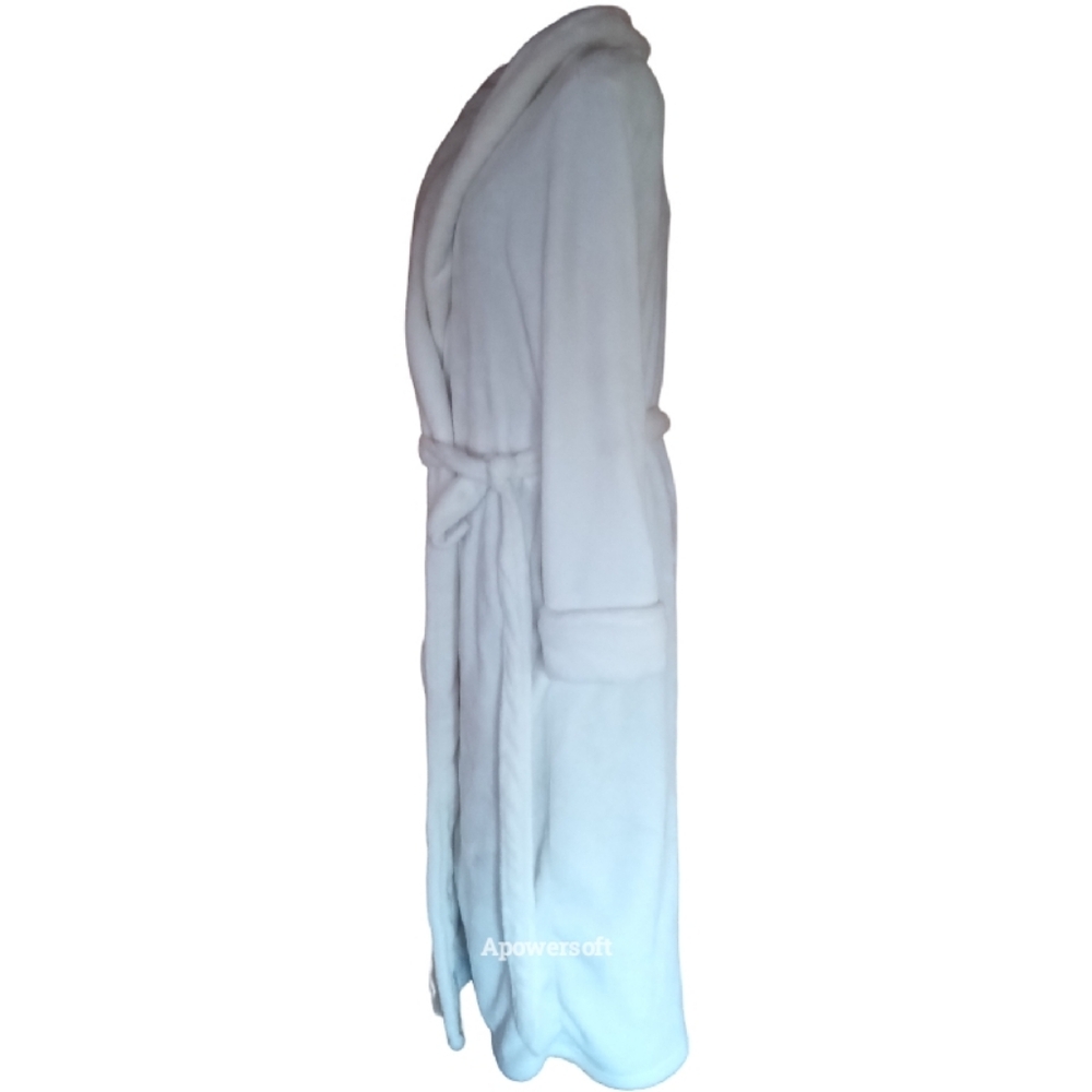 Plush White Robe - Picture 3 of 4